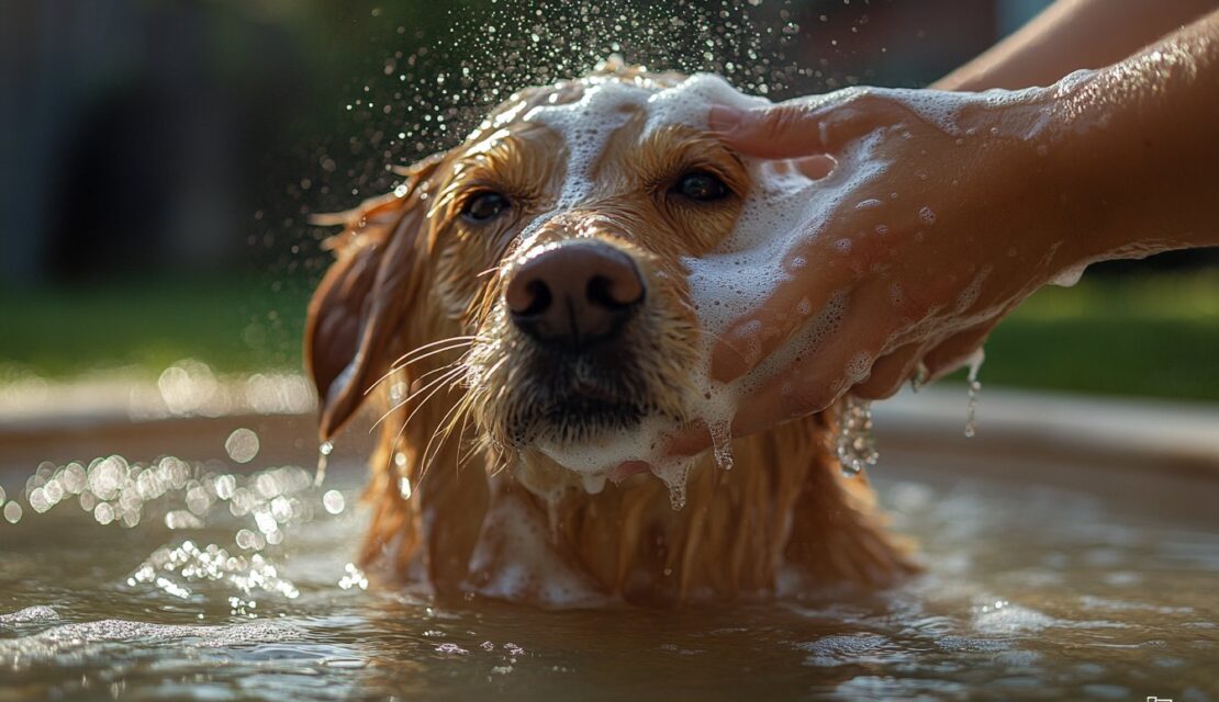 Comment nettoyer son chien avec de l’eau